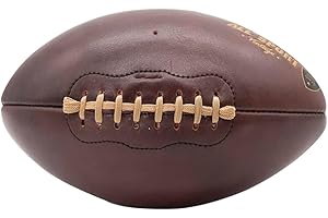 ALL SPORT VINTAGE - Ballon De Football Américain - 2 Types Socles Disponibles - Cuir De Vachette - Cousu Main - Marque Française