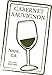 Produktbild Cabernet Sauvignon Drink Retro Stamp Hochwertigen Auto-Autoaufkleber 10 x 12 cm