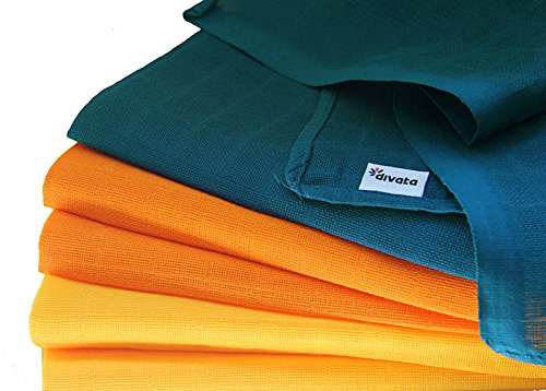divata bunte Mullwindeln 3er Set – Beikostset – farbige Mulltücher, Spucktücher aus 100% Baumwolle, Oeko-Tex-Zertifiziert, 80×80 cm - 4