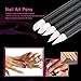 Anself 5Pcs Nail Art Brushes Silicone Head Carving Painting Manicure Tool Set Kit