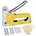 Produktbild Unime 3-in-1 Heavy Duty Handtracker Tracker-Set Staple Gun , 3 in 1 Stahl Heftpistole Tacker + 600 Heftklammern Nail Polster Hefter + Handschuh