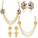 Sukkhi Beguiling 4 String Gold Plated Set of 2 Necklace Set Combo For Women RS.599.00