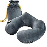 Purefly Almohada de viaje,con soporte de cuello. Inflable, super...