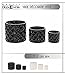 Produktbild SET von 3 VASEN 14 10,7 UND 7,4 CM SCHWARZ WEISSE DEKORATION HOME