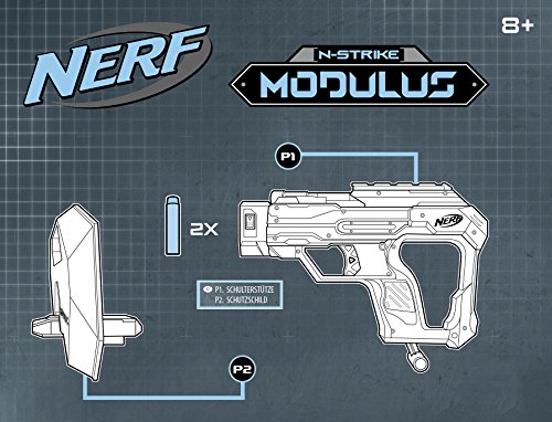 Hasbro B1536 - Nerf Toy N-Strike Modulus - Strike / Defend Upgrade Kit - Blaster Stock Shield Plus 2 Darts reviews Hasbro B1536 - Nerf Toy N-Strike Modulus - Strike / Defend Upgrade Kit - Blaster Stock Shield Plus 2 Darts