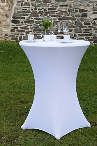 Preishit – Ø 80 cm Höhe 110 cm Stehtischhusse Tischhusse Husse Stehtischbezug - 2