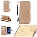 Produktbild Jepson Samsung Galaxy S7 Edge / SM-G9350 (5,5 Zoll) Hülle, Leadertasche Premium Lederhülle Flip Case im Bookstyle Folio Cover Kartenfächer Magnetverschluss und Standfunktion Leder Schale Etui für Handytasche Schutzhülle Prägung Schmetterling Muster.