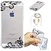 Produktbild iPhone SE 5 5S Hülle Durchsichtig Silikonhülle für Apple iPhone 5/5S/SE (4.0 Zoll) Kratzfeste TPU Klar Transaprent Flexibel Weich Bumper Back Case Cover Tasche Schön Muster + Schlüsselanhänger */52 (9)