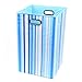 Modern Littles Folding Laundry Basket (Sky Stripes Canvas)