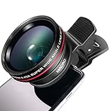 2 in 1 Clip-On HD Kameraobjektiv für Smartphone (0,45x...