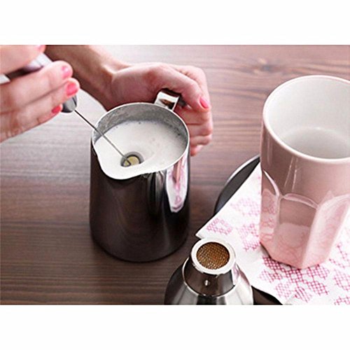 Kobwa Mini Elektrische Schneebesen Mixer Rührer Edelstahl Ei Schlägel für Kaffee, Milchschäumer, Schlagsahne, Saft und Andere Mix-Dinge - 5