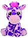Suki Gifts Lil Peepers Fun Violet Giraffe Plush Toy with Pink Sparkle Accents (Small, Pink/Purple)
