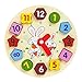Produktbild mxjeeio Tier Holz Uhr Puzzle Zahlen Spiel Kind früh pädagogische Spielzeug ,Bunte Fädelspiel Steckpuzzle Kinderlernuhr Pädagogisches Spielzeug Geschenk für Kinder