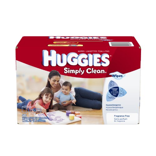 Huggies Simply Clean Fragrance Free Baby Wipes Refill 600 Count