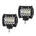 Produktbild 4 Zoll Led Arbeitsscheinwerfer 12V/24V WANYI 60W Zusatzscheinwerfer 6000K 12000LM Offroad Scheinwerfer IP67 Wasserdicht (2 Stück)
