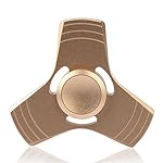 Finger Spinner Metal CrazyFire Hand Spinner Fidget Toy,Triangle EDC Enfant ou Adulte pour Stress Reliever Reducer - Aluminium(Or)