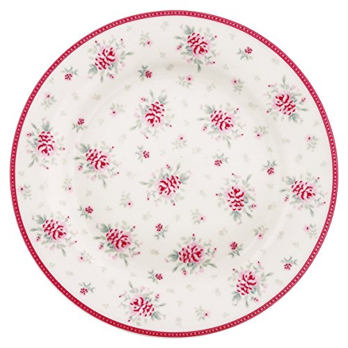 Preisvergleich Produktbild Greengate Porzellan-Teller Flora White