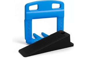 FIXLEVEL Niveladores de Azulejos 600 pcs - FIX LEVEL - Cuñas niveladoras suelo 0,5mm y clips de nivelacion - Sistema de nivelacion de azulejos con juntas azulejos - Compatible con cortadora de azulejos