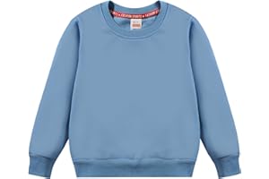 UNOSHENG Niños Bebé Niñas Liso Patchwork Manga Larga Algodón Cuello Redondo Sudadera Suéter Tops Ropa Hombre Divertido Estilo Jersey