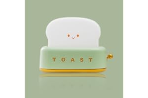 WOUKKSY Urocza Lampka Nocna LED Toster, Lampka Nocna dla Dzieci, Niemowląt, Dziewcząt, Lampka do Karmienia Piersią, Możliwość Ściemniania Akumulatora z Funkcją Odliczania Czasu, Lampka Nocna - Zielony