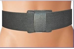 LJC Umbilical Hernia Support Belt Abdominal Navel Truss One Removeable Cushion Pad UK (XL 39-43 inches), Black