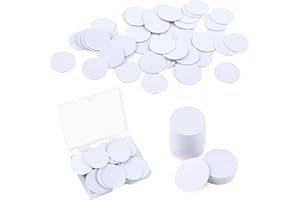 DELISOULS 50PCS NFC Tags,25mm NFC 215 Karten,Weiß NFC Kartenanhänger,Ntag215 NFC Cards,NFC Karten Tag,NFC Programmabili,NFC Tag Kompatibel,Wiederbeschreibbar NFC Card Kompatibel,für NFC-fähige Geräte