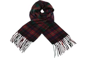 Clans of Scotland - Sciarpa scozzese in pura lana d'agnello scozzese scozzese - 100% lana - Sciarpa in pura lana tartan - perfetta per uomini e donne - 30,5 x 152,4 cm