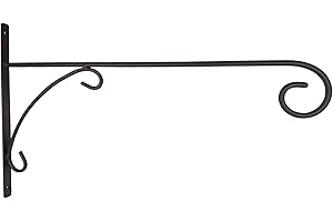 ‎BORNHÖFT Wandarm aus Eisen, Wandhalter für Aussensterne,Aussenleuchten Weihnachtssterne, Schwarz Pulverbeschichtet XXL 60cm x 36cm x 2,5cm