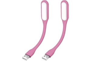 DROQUIMUR 2ud | Mini lámpara USB LED portátil | Rosa