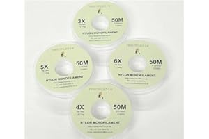 TROUTFLIES UK Fishing Fly, 50m Leader, Nylon Monofilament for fly fishing, Fishing Accessories