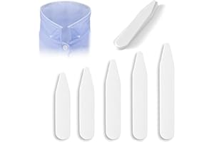SGERUFZ 50er Set Kragenstäbchen Für Herrenhemden, Hemdkragen Einsatz Herren, Kragenverstärker Aus Stäbchen Für Einen Perfekten Sitz Des Hemdkragens (In 5 Größen)