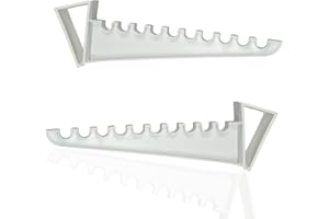 BSTOCKES 2pcs Over Door Ironing Hangers for Clothes Plastic Over Door Hangers for Bedrooms, Bathroom Over Door Hook for Holds Up to 10 Hangers, Coat Hooks Organiser Storage for Jacket, Towel. Purse