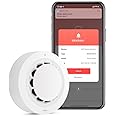 MANYCAST Smart Smoke Detector with WiFi & Bluetooth Connectivity - 90dB Alarm and Mobile App Notifications