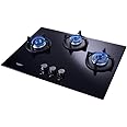 Whirlpool Hob 3 Burner Auto Ignition Gas Stove (Elite Hybrid 703 Mt Ec Gas Hob), Tempered Glass