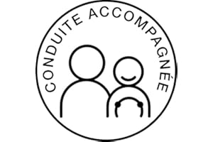 Akachafactory Autocollant Sticker Conduite accompagne Voiture Camion Jeune Homologue Panneau