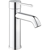 Grohe Essence 23590001 Basin Mixer Tap with Smooth Body, Eco Temperature Limiter, Size S (1/2 Inch)
