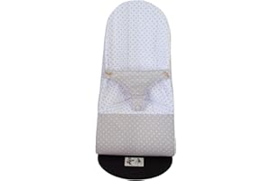 BORDA Y MÁS Housse réversible pour transat BabyBjörn Balance et Balance Soft. Plusieurs modèlles et Couleurs Disponibles. (Étoiles Gris)
