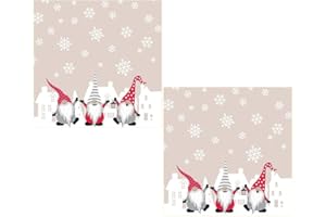 OSMA WERM GMBH Weihnachtsservietten mit Motiv - Servietten Weihnachten - Wichtelmotiv - 33x33cm - 20Stück - 2er Pack