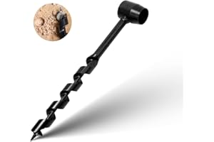 JOISIDE Handbohrer,Mehrzweck Schlangenbohrer,Spiralbohrer,Manueller Schraubenschlüssel,Handbohrmaschine für Holzbearbeitung,Überlebenswerkzeuge für Outdoor Camping Stöpselbohrer（19 * 260mm）