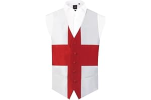Dobell Mens England St George Waistcoat Regular Fit 5 Button