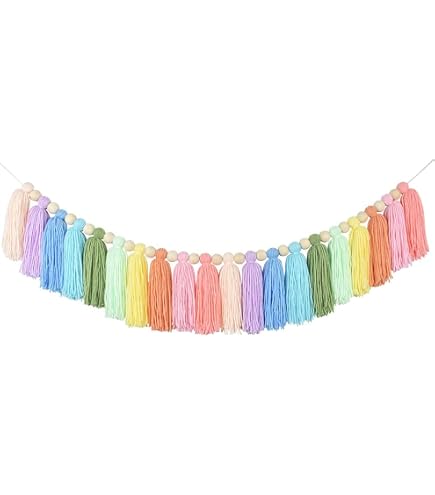 Guirlande Bannière Arc-en-Ciel 18m - 6 Pièces Papier Trèfle - Décoration Fête Anniversaire, Mariage, Noël