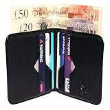 Falcon Vault - RFID Blocking Bifold Men’s Wallet - Slim Genuine Italian Leather 