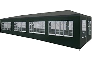 vidaXL Tendone per Feste in PE Verde Tenda da Giardino Gazebo Misure Diverse