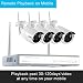 Produktbild LESHP 4CH drahtloses Überwachungskamera Set mit Network Video Recorder IP Überwachungs-Kamera und 1T HDD(NVR ,HD, 720P)