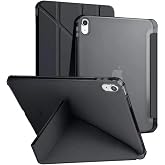 Fogy Ipad (A16) 2025 ile Uyumlu &Uuml;&ccedil;gen Kalem B&ouml;l&uuml;ml&uuml; Standlı Uyku Modlu Akıllı Kılıf A3355, Siyah