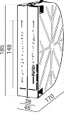 Angebotsumfang: 1 Stück Rademacher 3910 Unterputzkasten Typ A, B46xH185xT170 mm