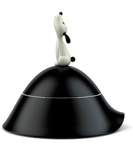 Alessi Wowl hondenvoerbak 21.2 CM zwart | ZIN Aan Tafel