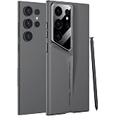 Galaxy S23 Ultra Kılıf Ultra İnce Kamera Korumalı Sert Rubber Zore Procase Kapak-Gri