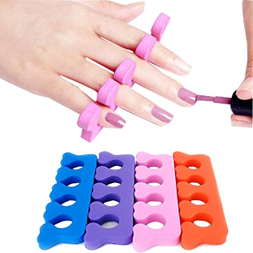 LHWY 100 pcs Soft Finger Toe Separator Tool Nail Art Pedicure Manicure