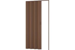 Dianhydro - Puerta plegable para interior de nogal,100 x 214 cm